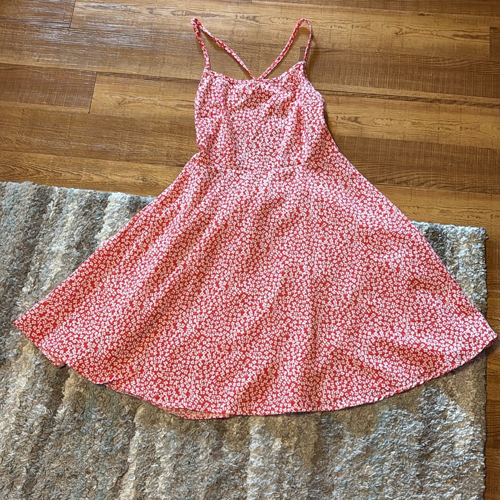 Red Floral mini dress